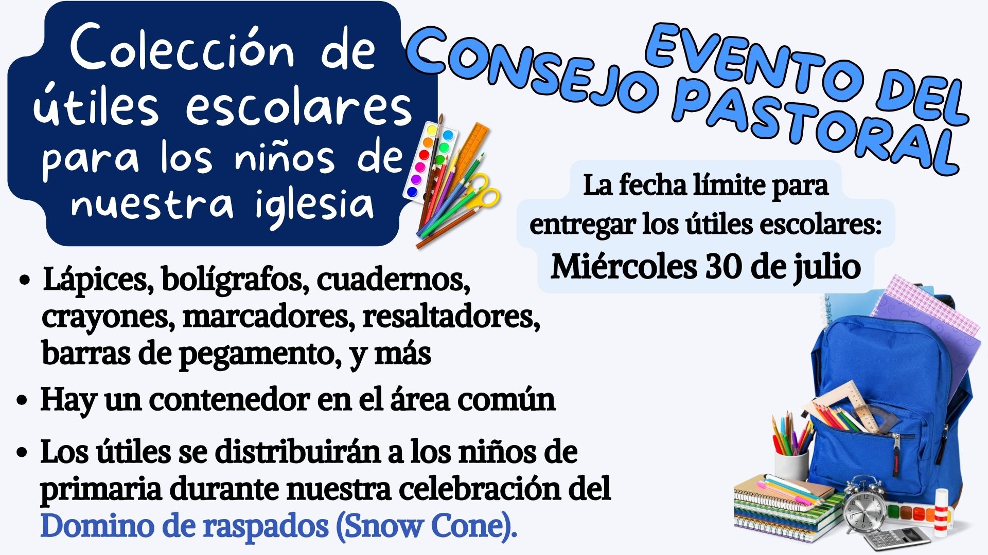 School Supplies Spanish