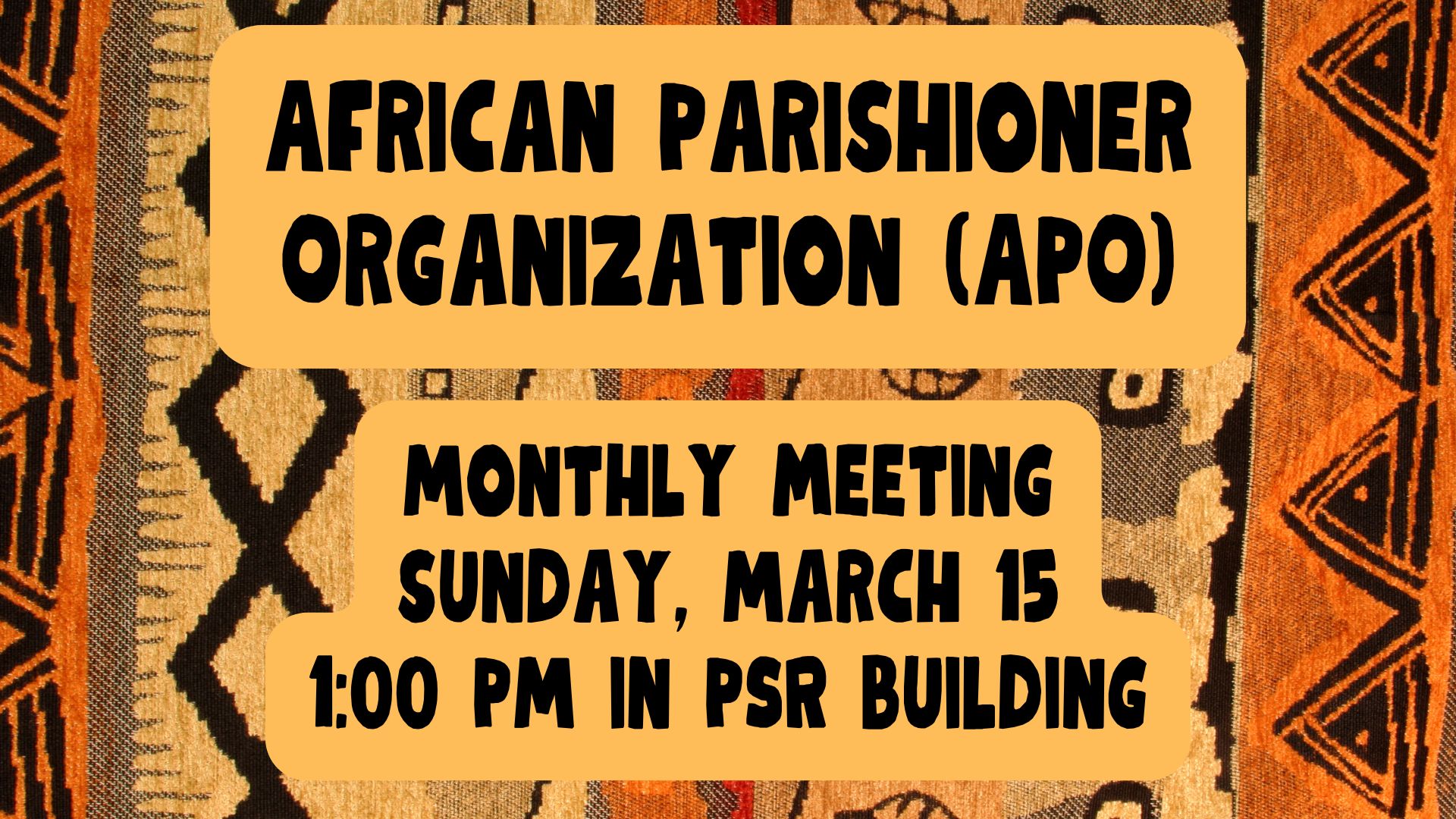 African Parishioner Organization (APO)