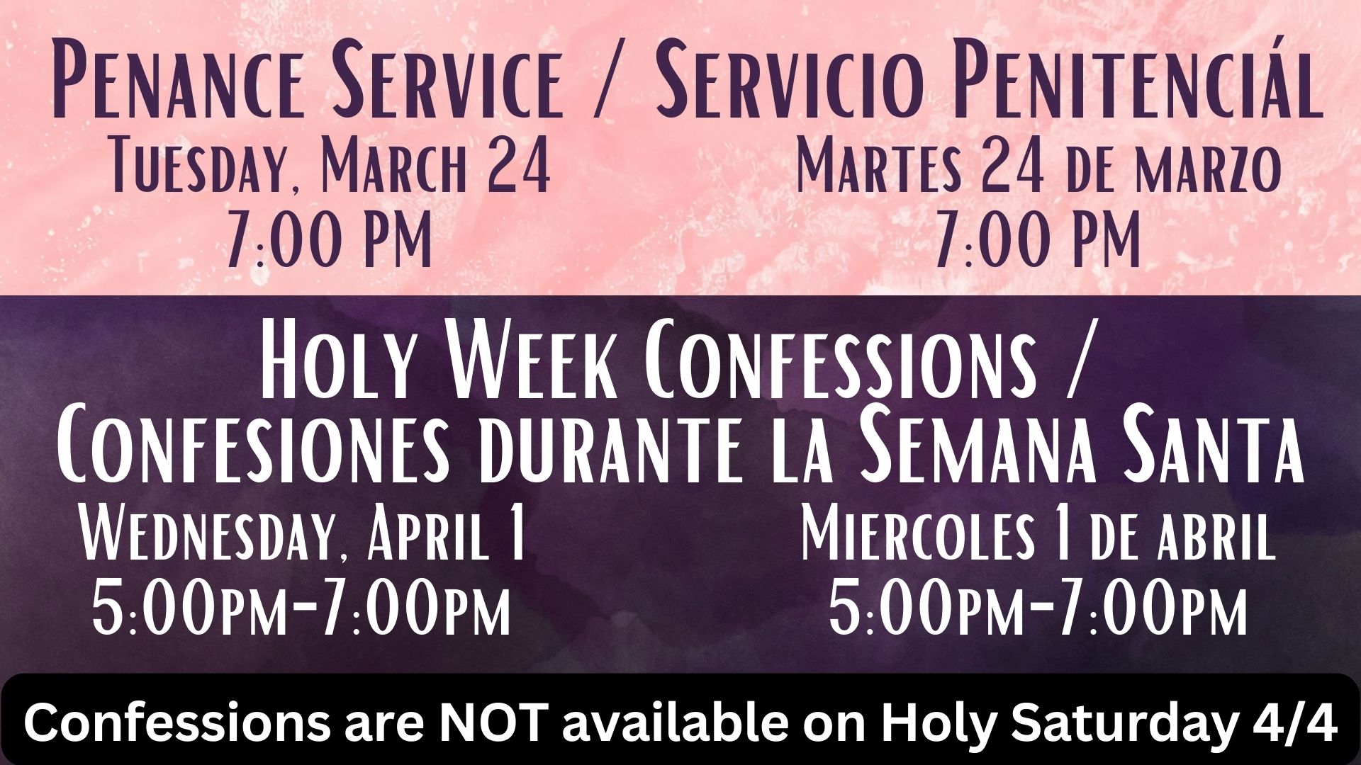 Penance Service - HW Confessions BIL