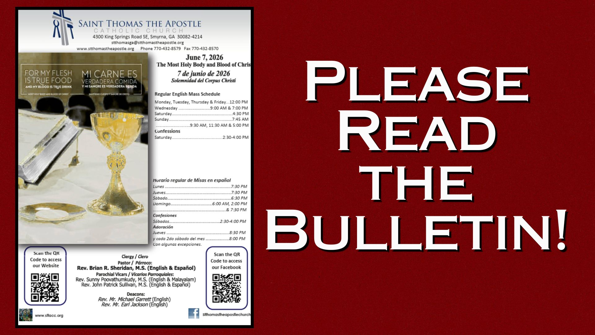 Read the bulletin